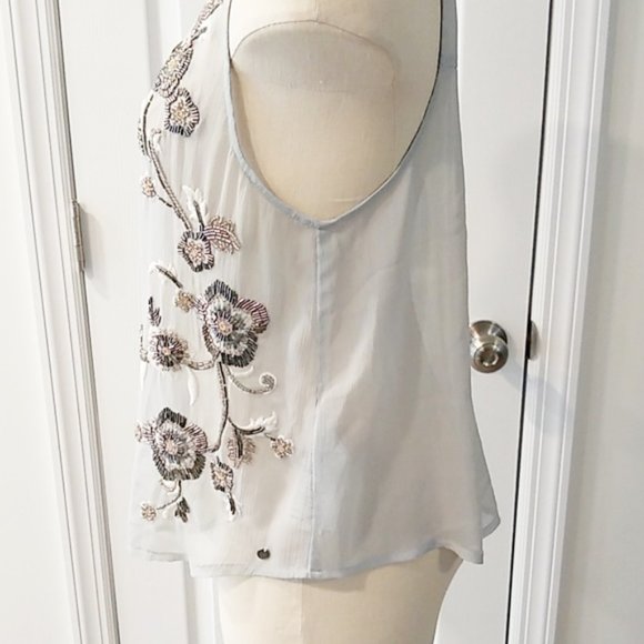 Abercrombie & Fitch Floral Beaded Tank Top - Picture 4 of 9